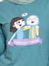 Green Olive Printed Long - Sleeve Design 60 - Khotwh
